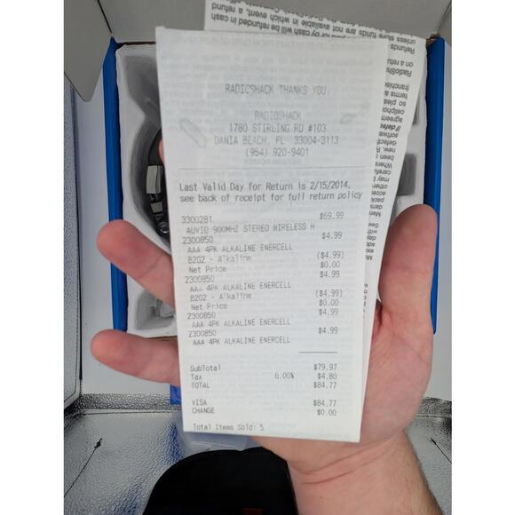 Auvio 3300281 Wireless Stereo TV Headphones Docking Station - Picture 4 of 4